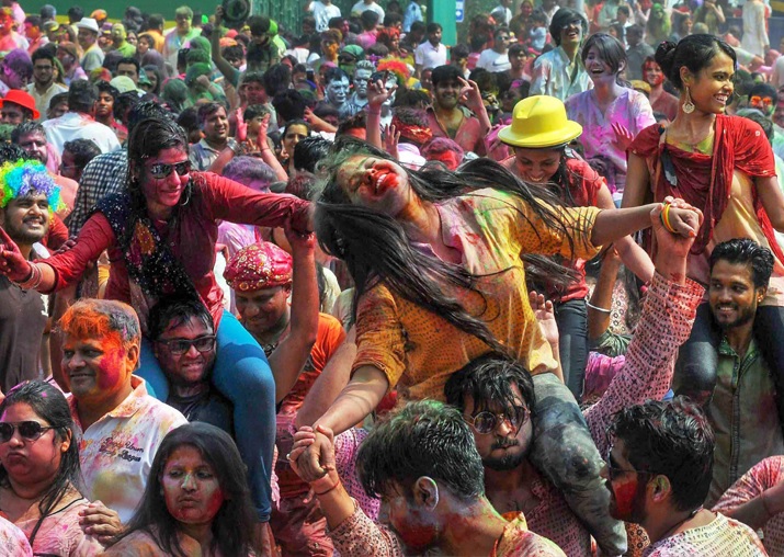 Festival of colours Holi being celebrated with traditional fervour, gaiety