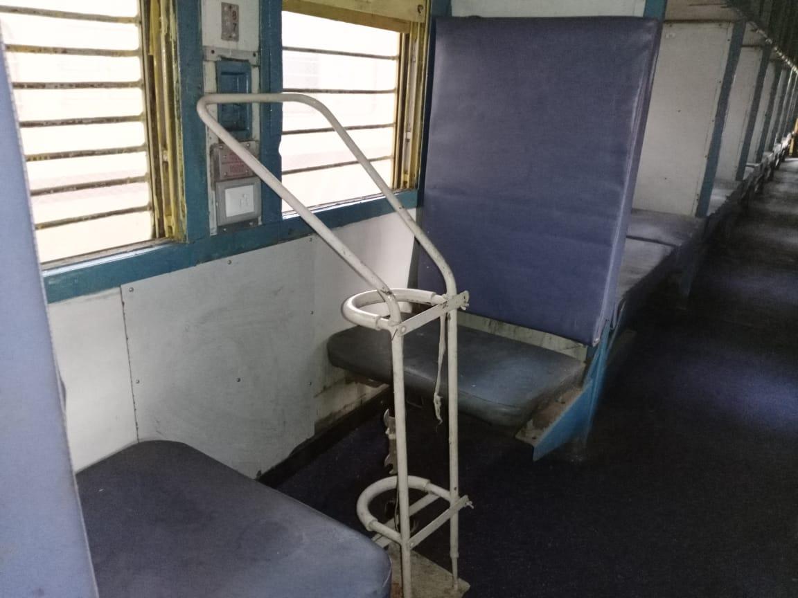 Various exterior as well as interior views of the Isolation coach being modified by W. Rly's workshop at Lower Parel as per the guidelines of Railway Board.