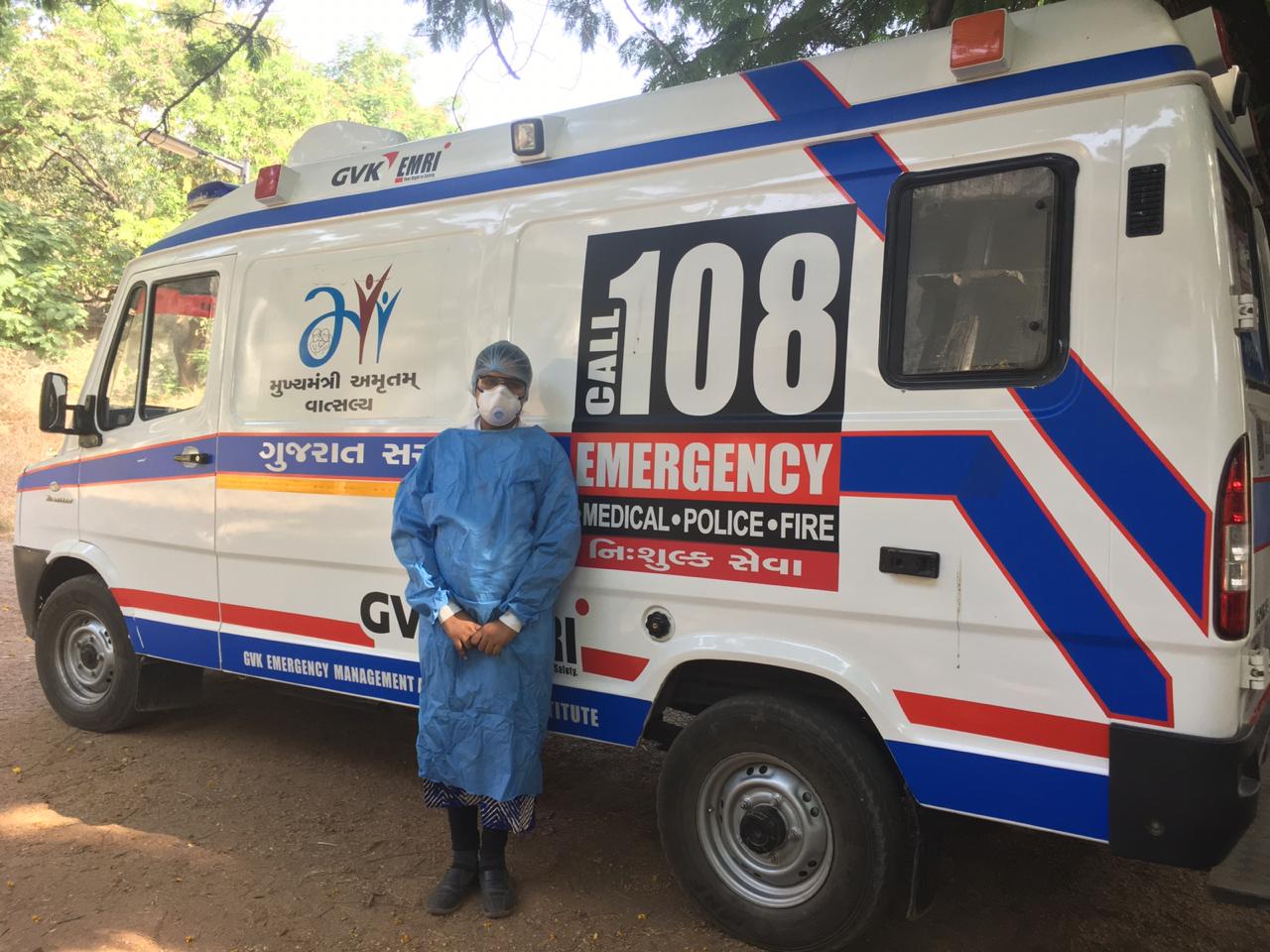 Seven months pregnant EMT from Vadodara perform her duty to fight Coronavirus
