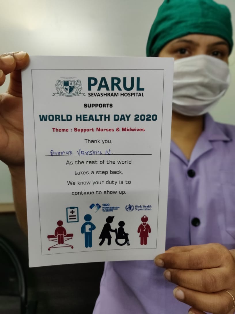 Parul Sevashram hospital honour and appreciate the work of nurses on World Health Day