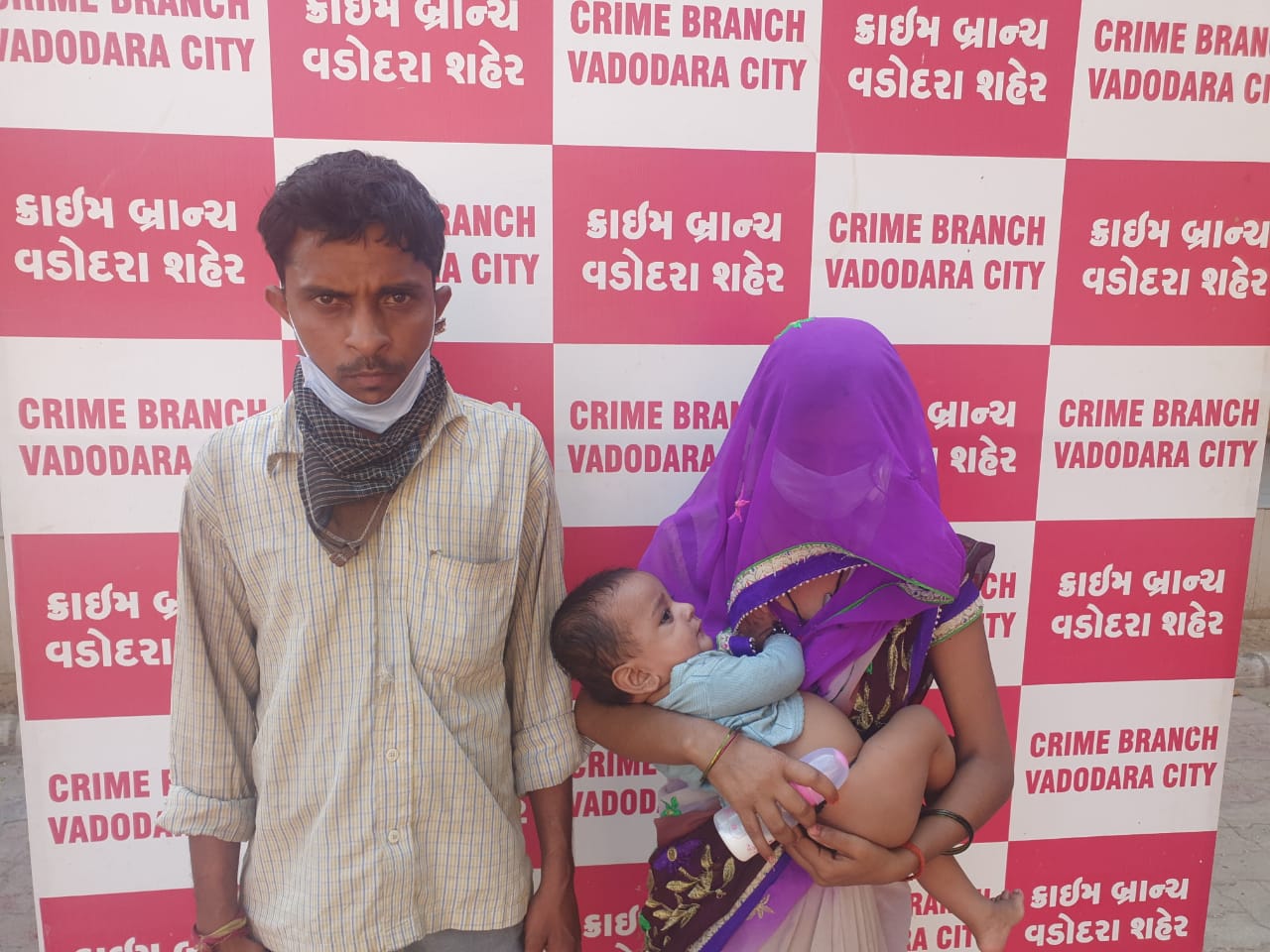 Vadodara crime branch arrested couple for kidnapping a six months old infant from Surat