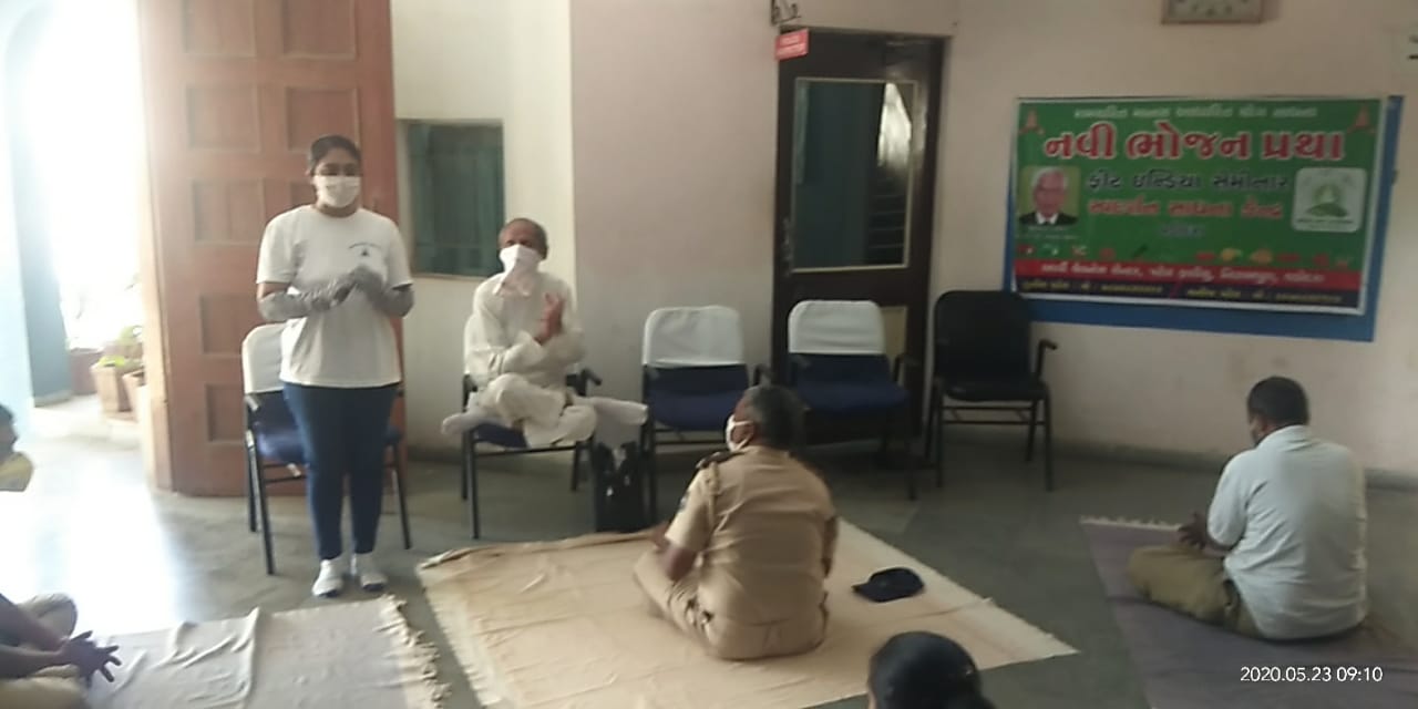 Yoga session at JP police station in Vadodara
