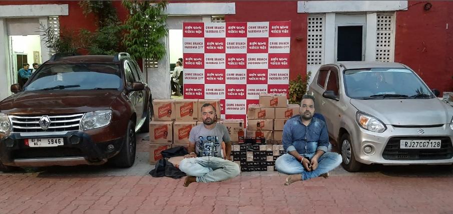 Vadodara crime branch arrested two carriers with IMFL