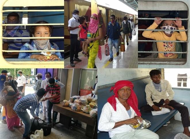 18.35 Lakh migrants with families reached their home towns in 1221 Shramik special trains