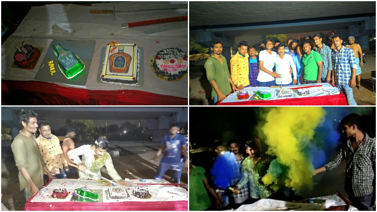 Video of birthday celebration in Vadodara went viral in social media