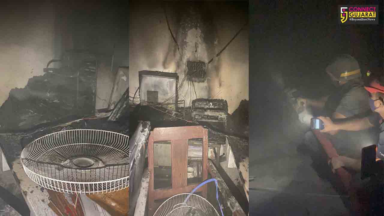 Fire inside computer room of Makarpura GIDC police station in Vadodara