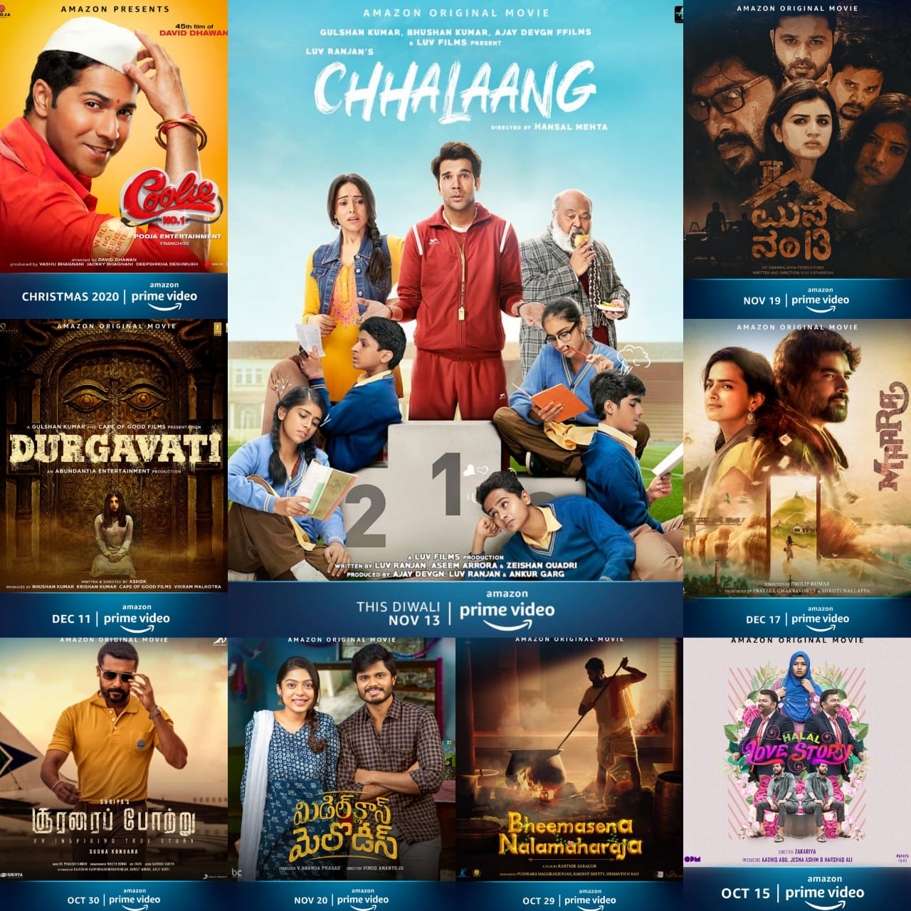 Amazon Prime Video to globally premiere 9 highly-anticipated movies across 5 Indian languages directly on its service