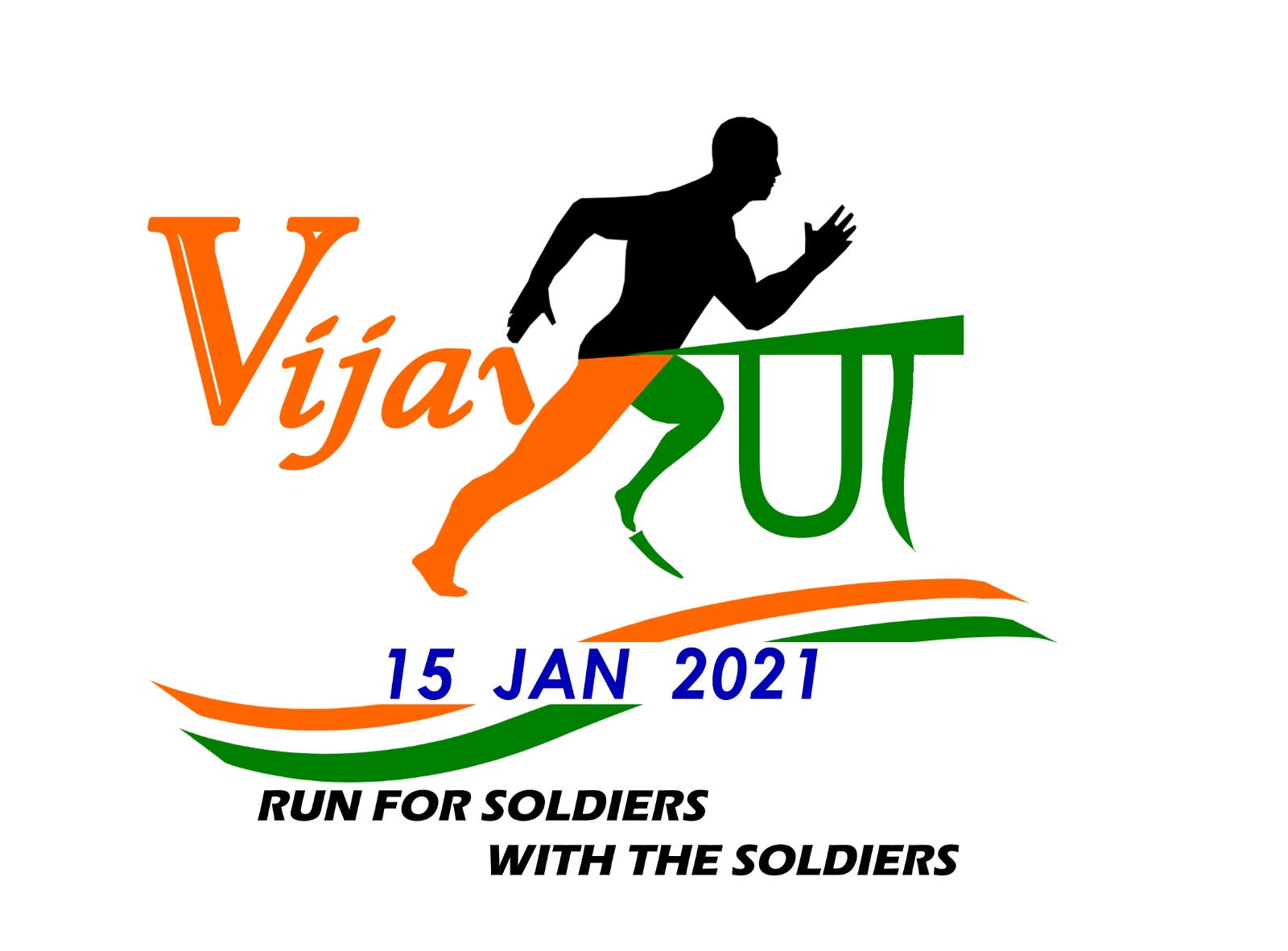 Vijay Run marathon on Army day by Konark corps