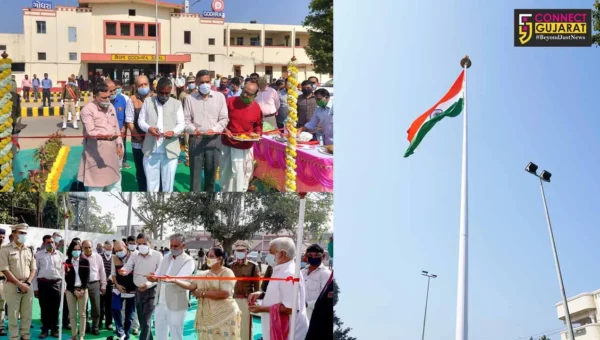 Inauguration of Memorial Flag at Derol and Godhra Railway Station by MP Ratansinh Rathore