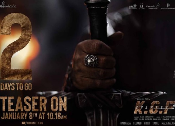 KGF Chapter 2 teaser to be released on 8th January, Sanjay Dutt announces with new poster