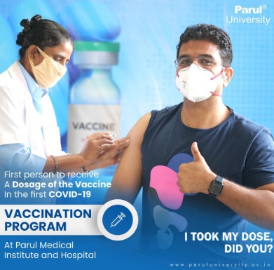 Covid vaccination drive started at Parul Sevashram
