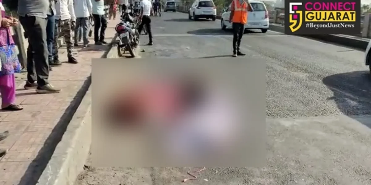 Truck killed a couple and child near Jambuva on Vadodara city bypass highway