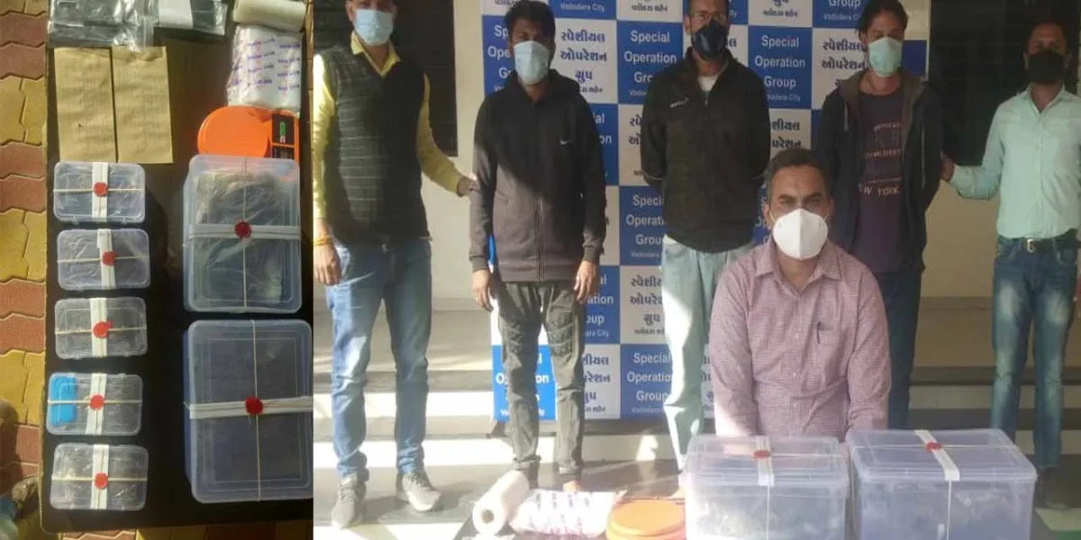 Vadodara SOG busted a ganja business running by educated trio