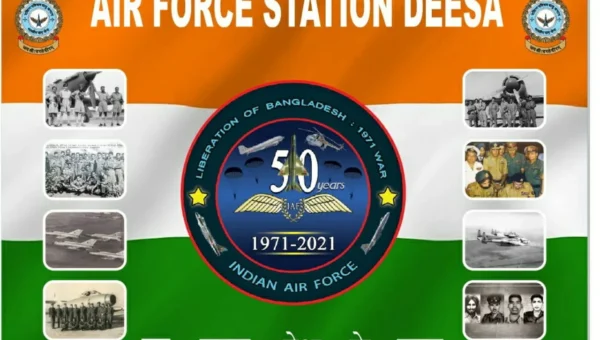 IAF Cycle rally at Air Force station Deesa