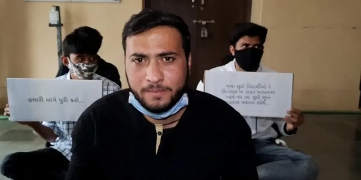 MSU students sit on hunger strike demanding 30% relief in syllabus