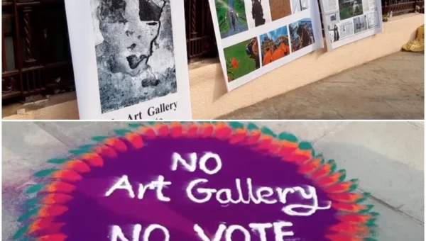 Unique protest by artists in Vadodara