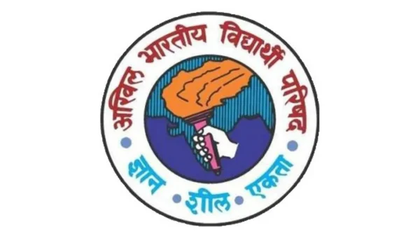 ABVP burst crackers in a unique protest towards their demand for 50% reduction in syllabus