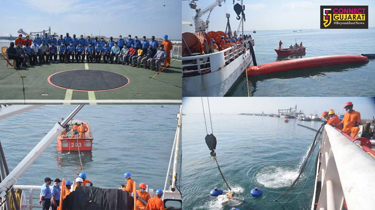 Coast Guard conducts pollution response workshop and mockdrill at Porbandar