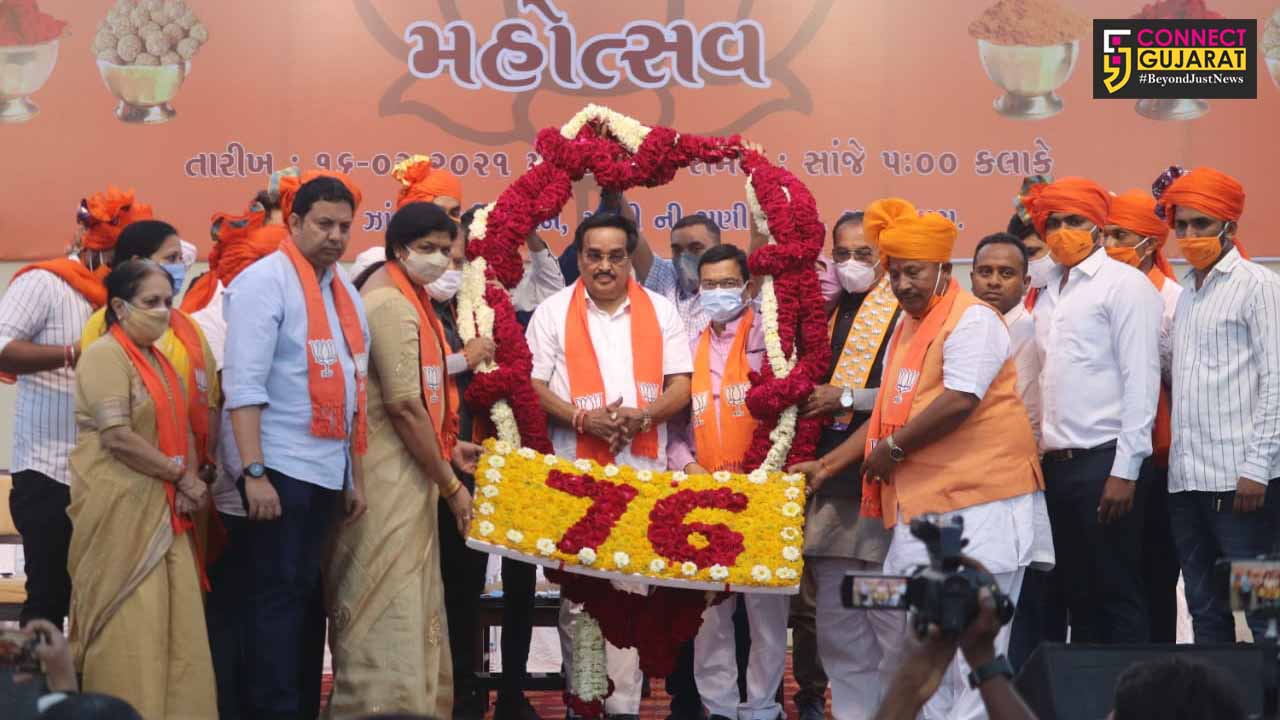 Gujarat BJP president C.R.Patil in Vadodara