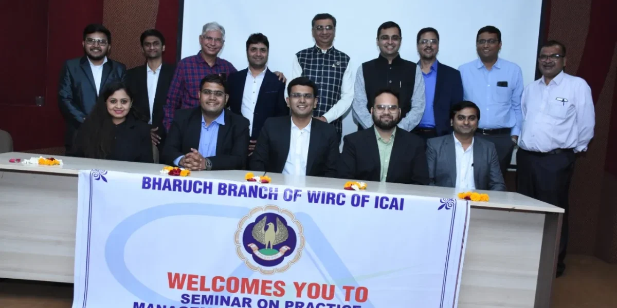 Bharuch branch of ICAI had a programme for change in managing committee team for 2021-22