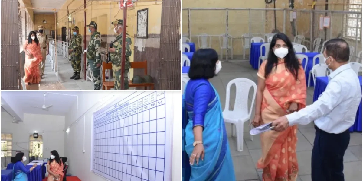 City election officer and collector Shalini Agarwal informed about the counting process on Tuesday