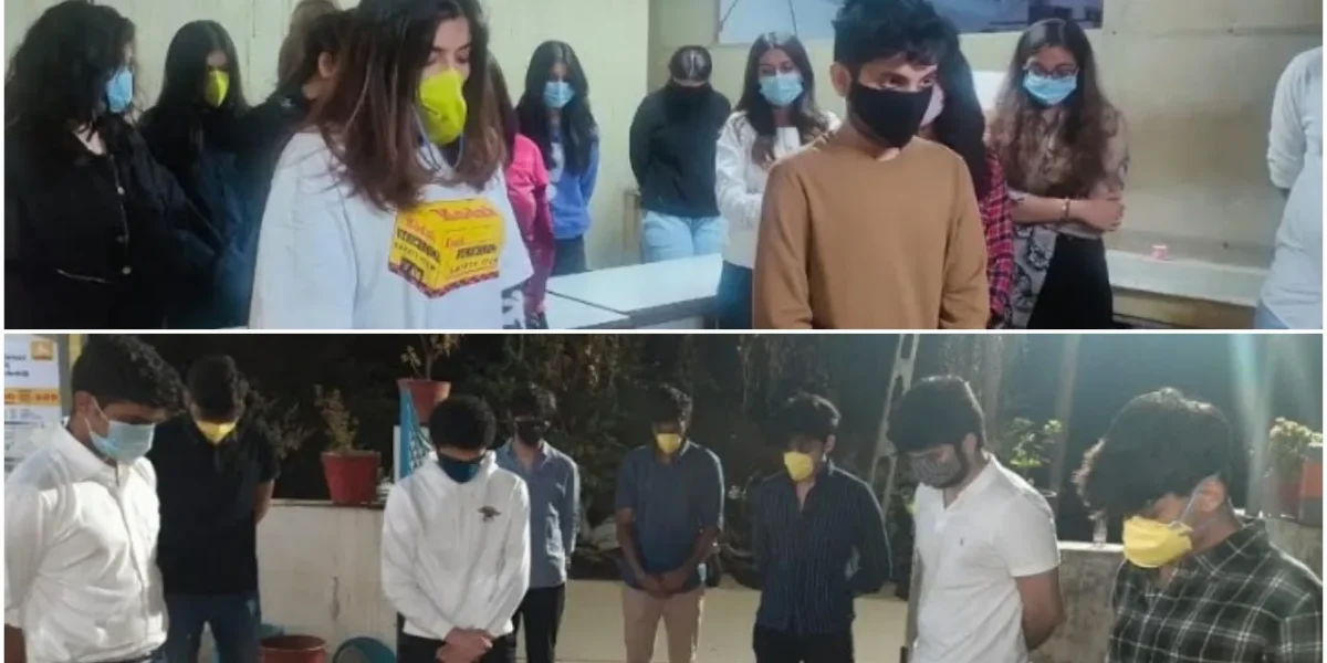 Vadodara police busted a liquor party and arrest 22 including girls