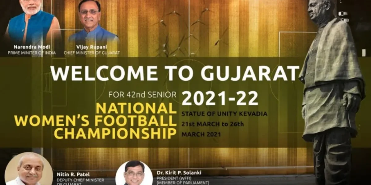 42nd National Women’s Football Tournament will be held at the Statue of Unity Kevadia from March 21 to 26
