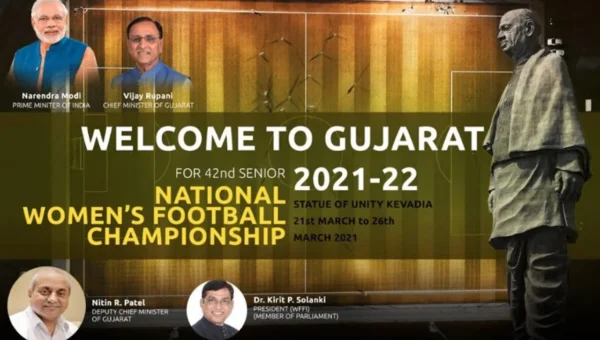 42nd National Women’s Football Tournament will be held at the Statue of Unity Kevadia from March 21 to 26