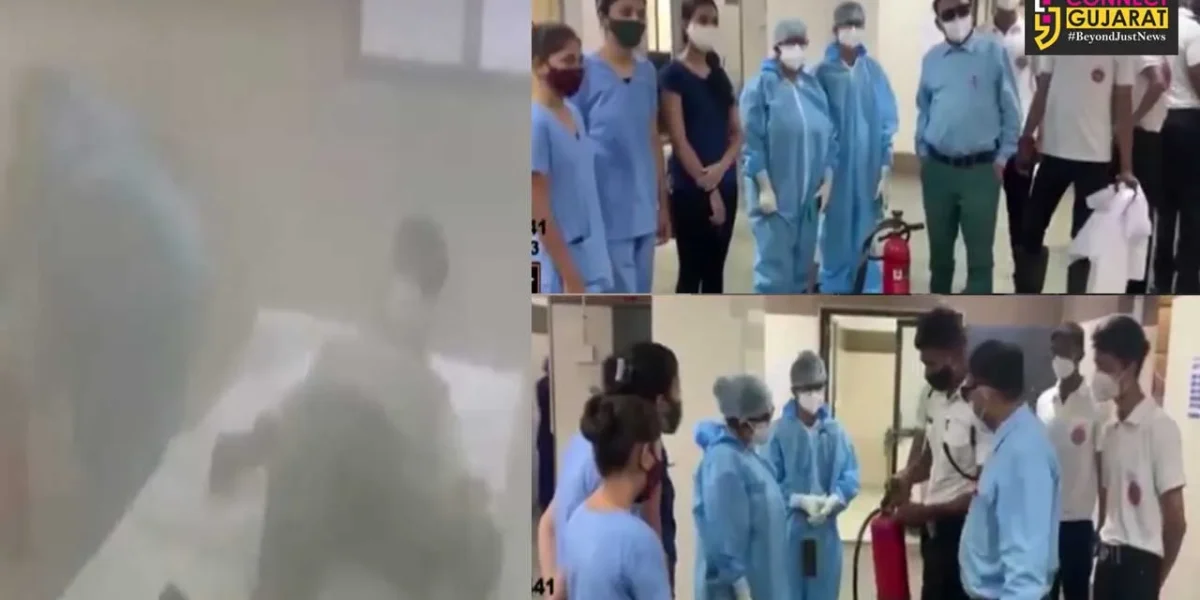 Fire and electrical safety audit along with mockdrill organised at the SSG hospital in Vadodara