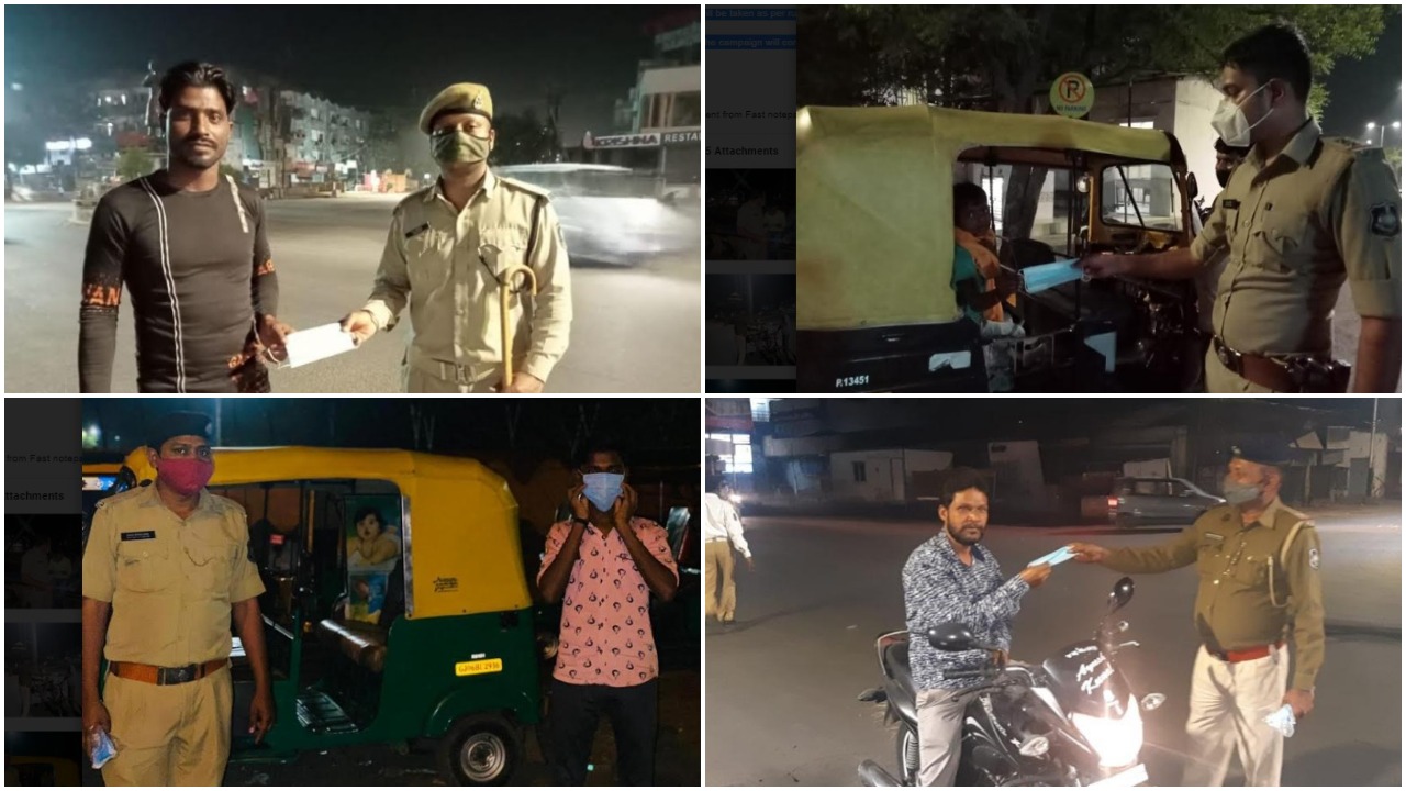 Vadodara police distributed more than one lakh masks to citizens as part of safety drive