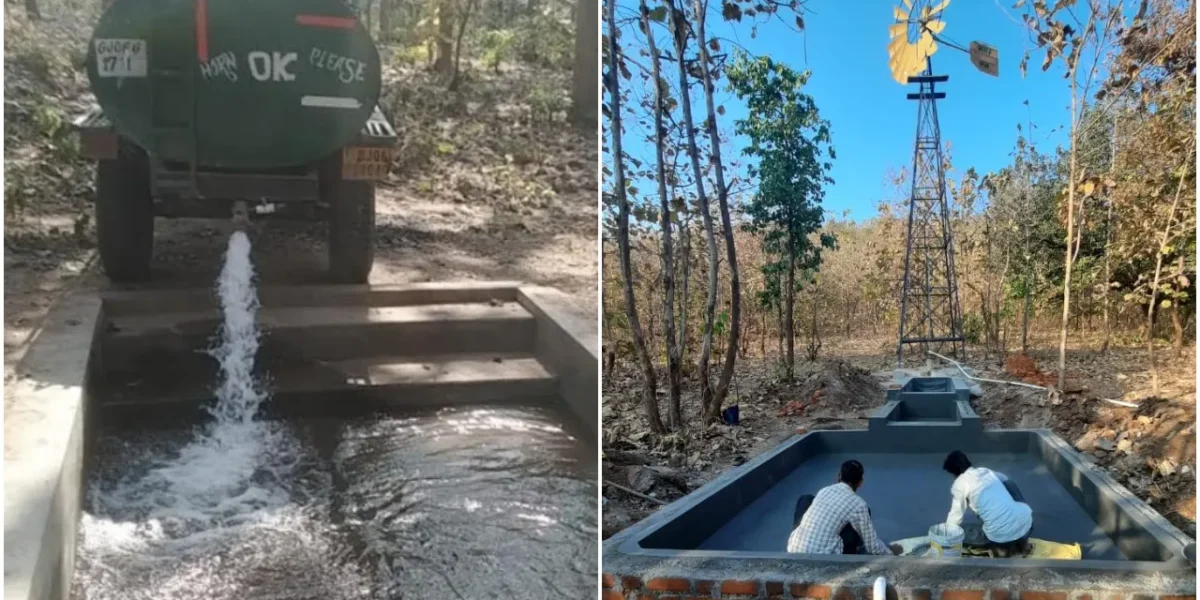 Wildlife department has started filling 20 water Kunds by tanker in Ratan Mahal and Jambughoda