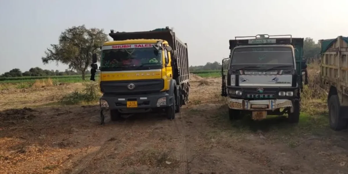 District Mines and Minerals Department uncovered unauthorized and overloaded transport of plain clay minerals as well as unauthorized excavation