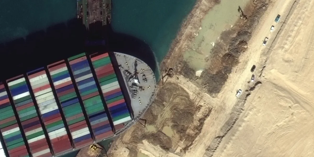 Giant container ship MV Ever Given stuck in Suez Canal ‘partially refloated’