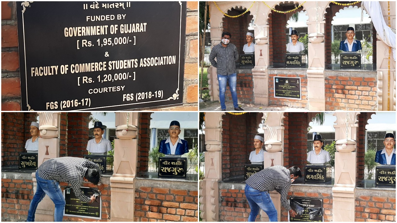 Controversy erupted after MSU UGS removed the sticker pasted on the plaque placed near the martyrs statue