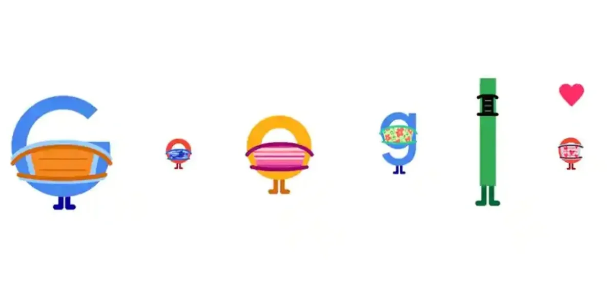 Google Doodle encourages ‘double masking’ and observing social distancing