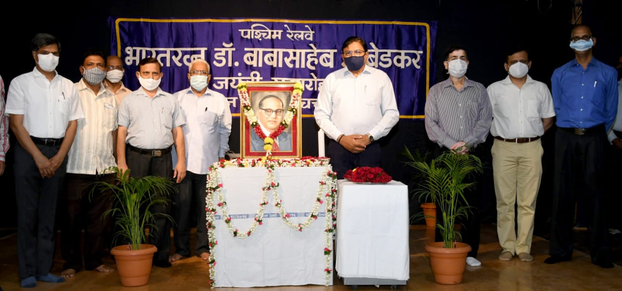 WR observes 130th Birth anniversary of Bharat Ratna Dr. B.R. Ambedkar
