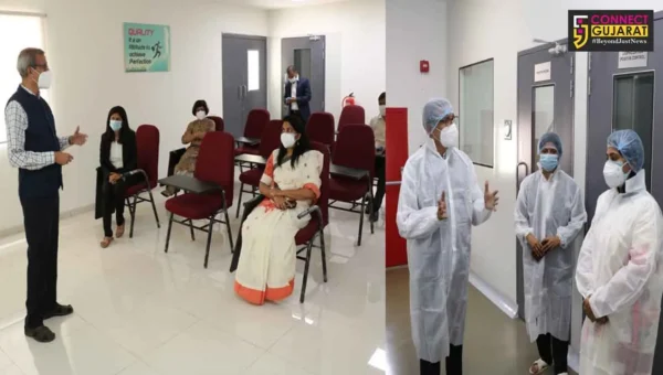 Vadodara collector visited Kosera Diagnosis only company in district to manufacture RTPCR kits