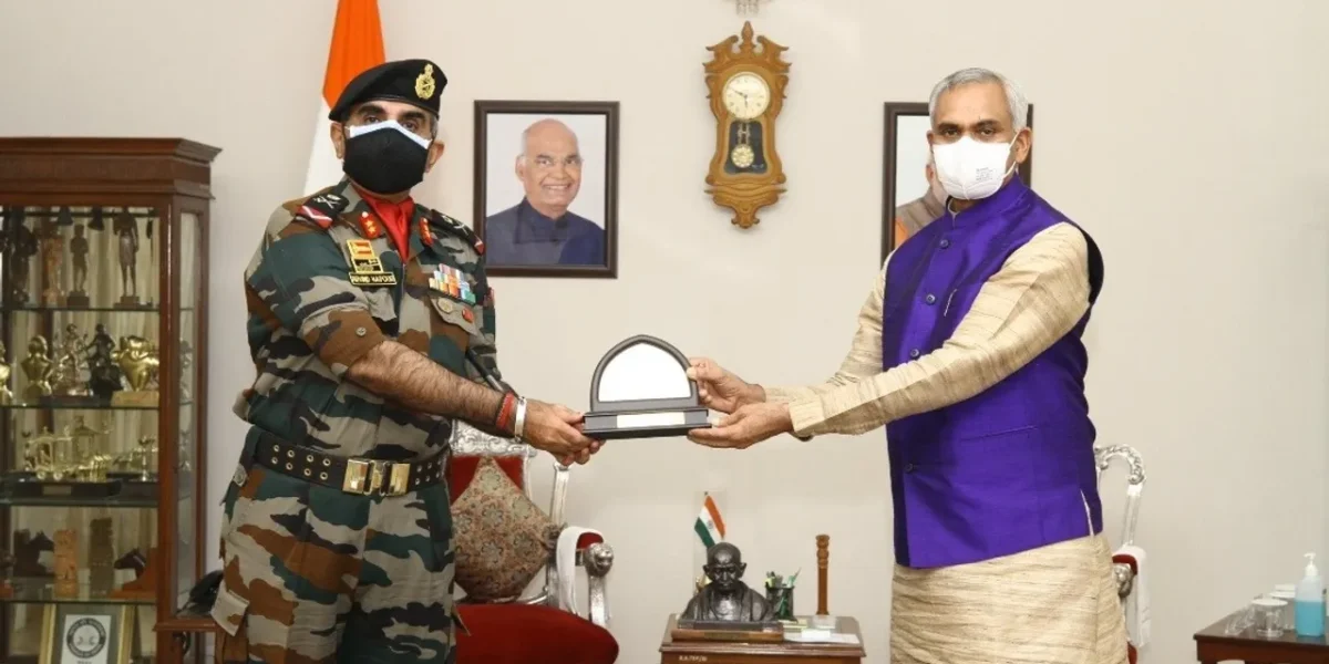 Major General Arvind Kapoor meet Governer of Gujarat