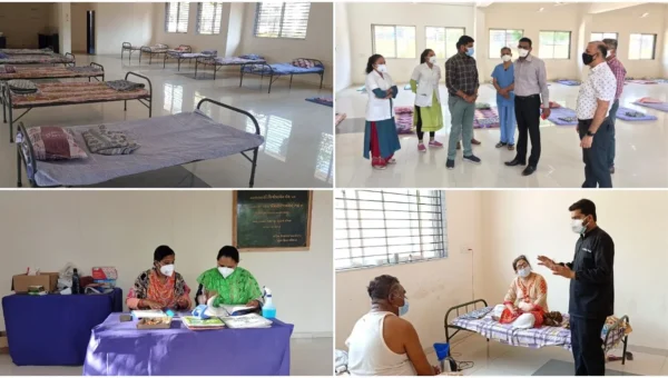 Essential care of Lalbaug Covid Care Center help patients recovered with oxygen level of 92% and corona effect of 50% in CT scan
