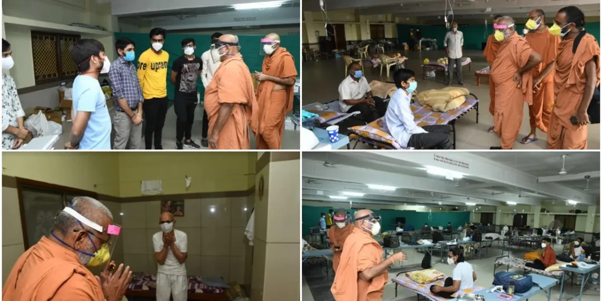 Essential care of corona patients at Swaminarayan temple at Karelibagh in Vadodara