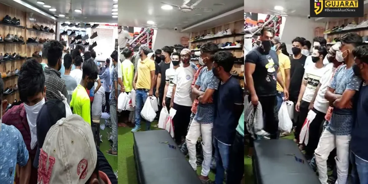 Vadodara police detained shop owner for doing business and violation of covid guidelines