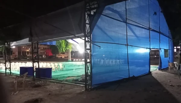 Huge dome constructed at Sayaji Hospital to facilitate the relatives of patients