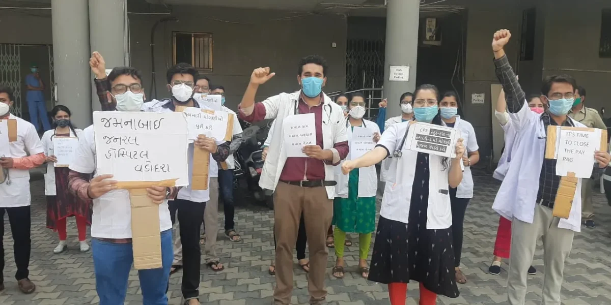 Resident doctors of College of Physicians and Surgeons in government hospitals across state on strike demanding equal pay and stipend
