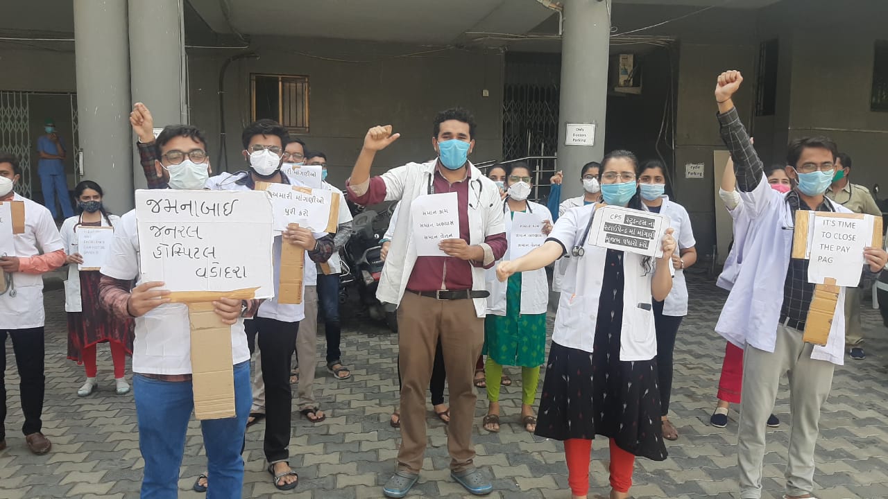 Resident doctors of College of Physicians and Surgeons in government hospitals across state on strike demanding equal pay and stipend