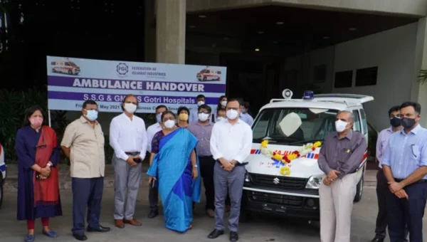 FGI donate two ambulances to SSG and Gotri hospitals in Vadodara