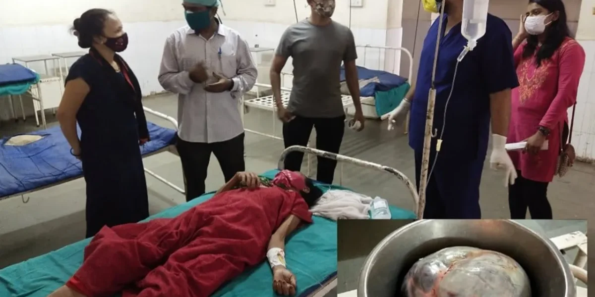 Doctors at Dabhoi government hospital skillfully performed surgery to save the life of a woman