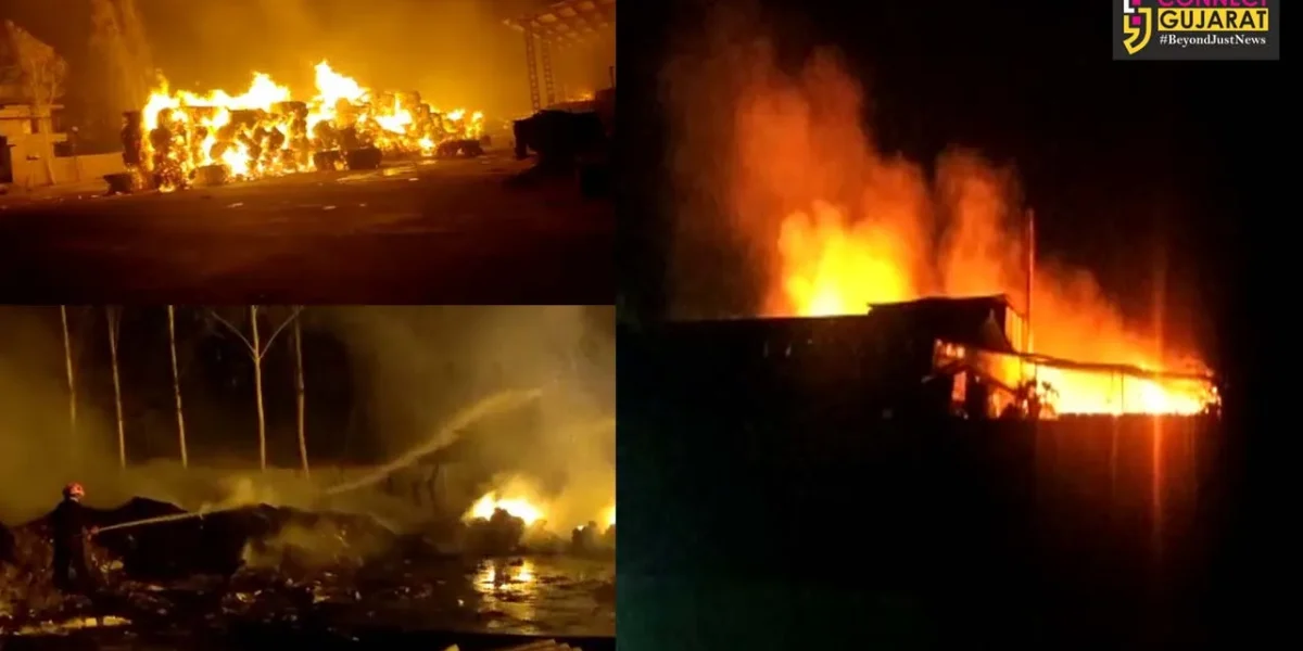 Paper mill near Karjan caught fire on Friday night
