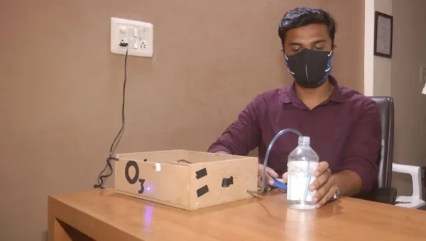 Vadodara youths prepare portable ozone device which converts plain water into a sanitiser