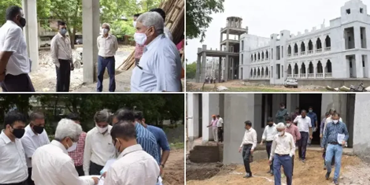 Vadodara District Collector inspected the construction work of the newly constructed Collectorate