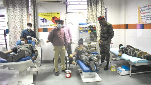 Blood Donation for Thalassemia Patients by Indian Army at Bhuj